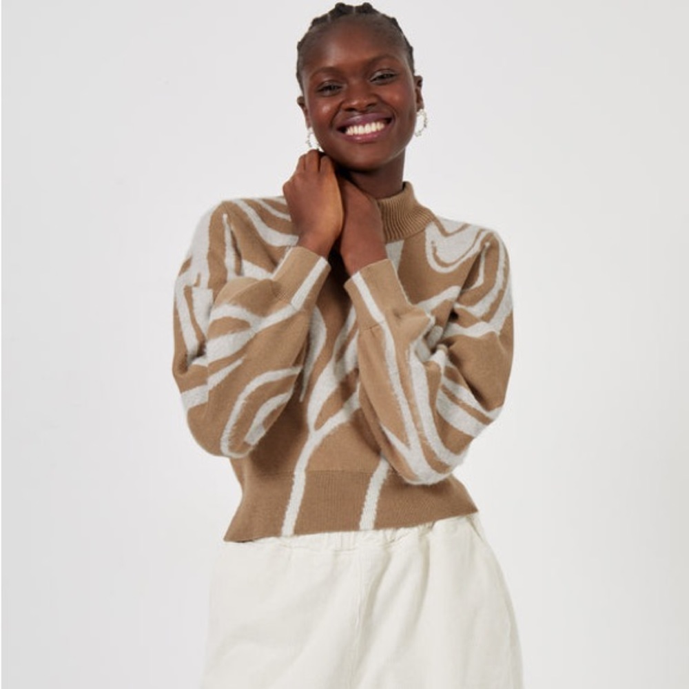 French Connection Jacquard Sweater Size Small